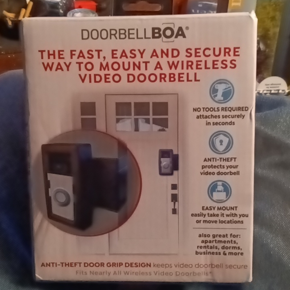 Doorbell Boa Protective Video Doorbell Mount in Black